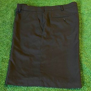 Golf America Men's Classic Fit Flat Front Black Golf Chino Shorts Big Size 40